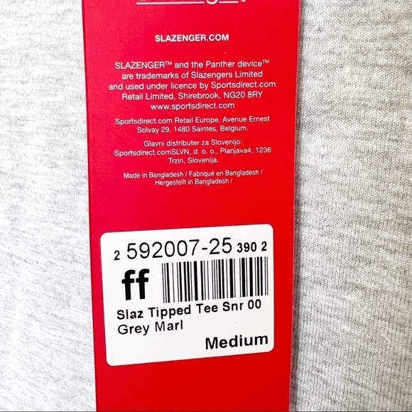 Slazenger Gray Short Sleeve T Shirt Size Medium - Picture 4 of 5